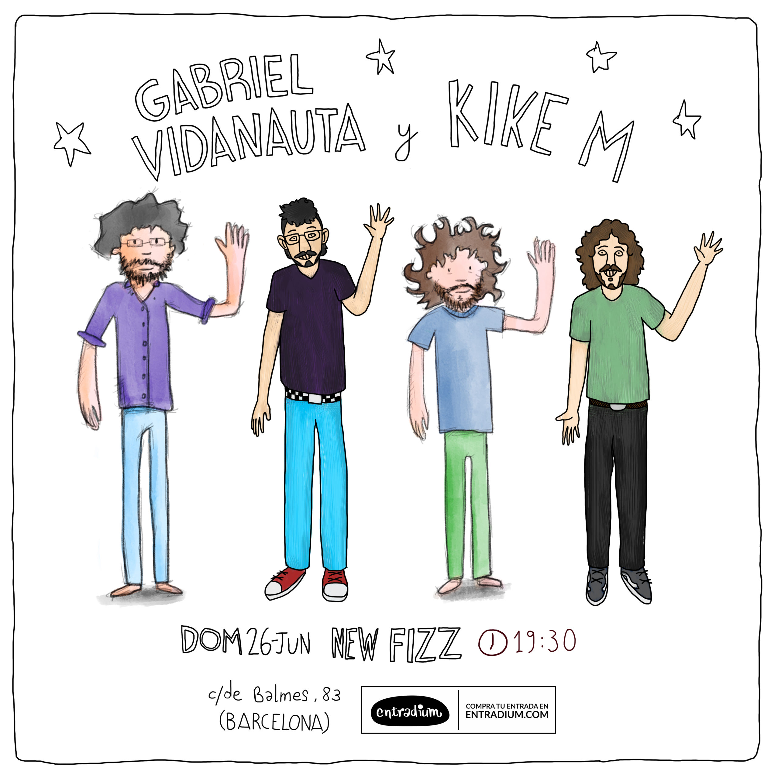 Kike M y Vidanauta concierto en la new fizz de barcelona