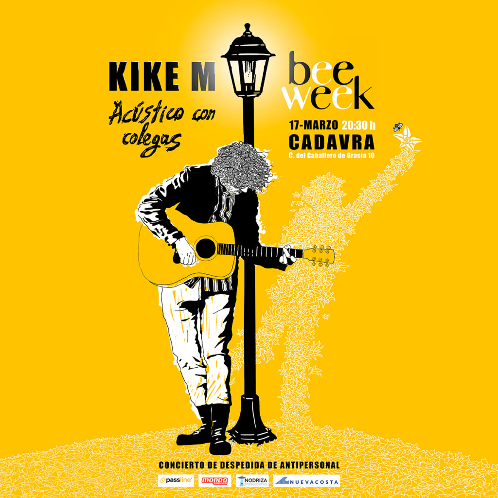Concierto acústico de Kike M en Madrid. Cantautor.